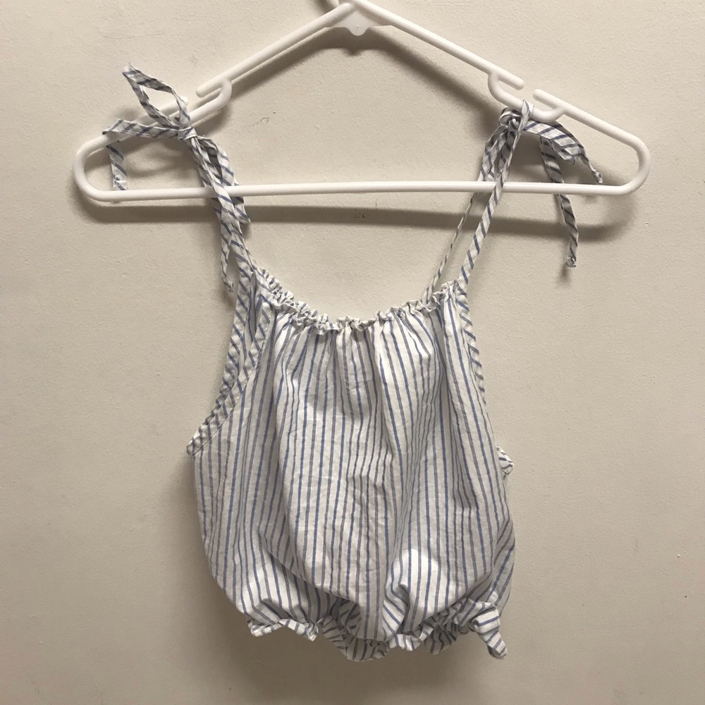 Brady Melville cropped shoulder tie tank top